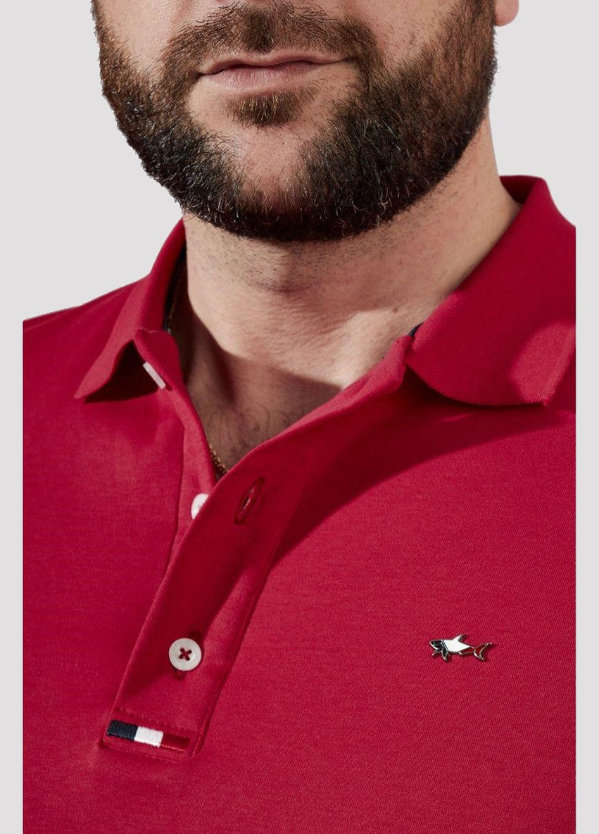 Темно-красная футболка-поло мужское для мужчин Paul & Shark