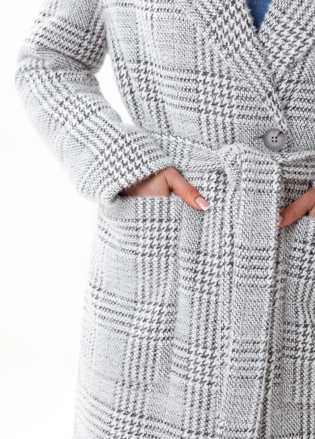 Сіре демісезонне Пальто Елізабет сірий (лапка) Emass