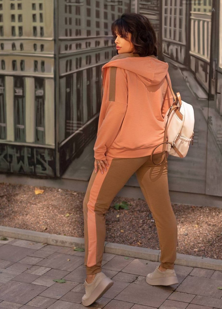 Женский прогулочный костюм двухнитка персикового цвета р.50/52 439272 New Trend (260596172)