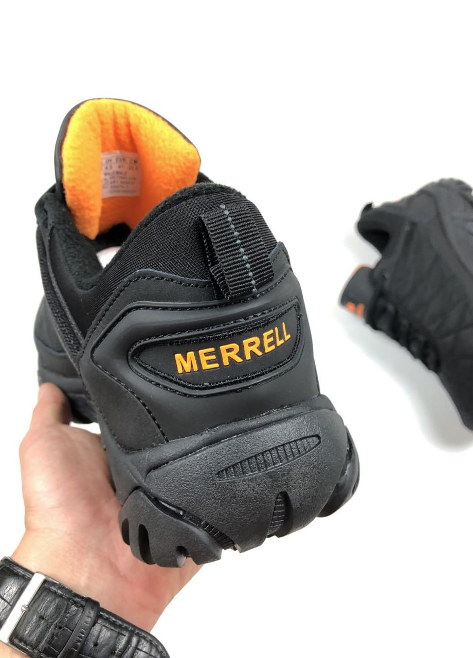 Черные демисезонные кроссовки мужские, вьетнам Merrell Thermo Black Orange