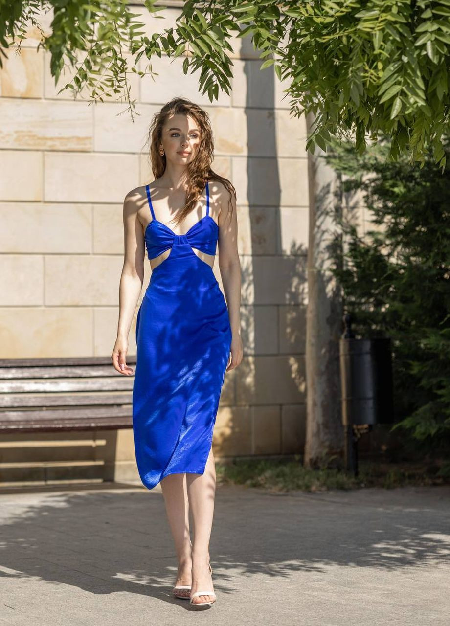 Синее женское платье patricia цвет электрик р.s 438865 New Trend