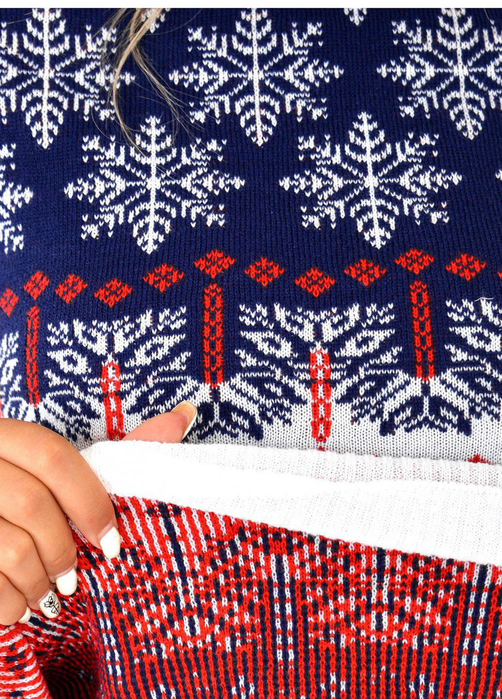 Білий светри светр з сніжинками (ут000068182) Lemanta