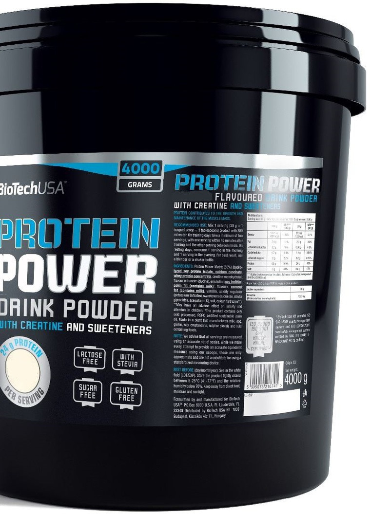 Protein Power 4000 g /133 servings/ Vanilla Biotechusa (256722598)