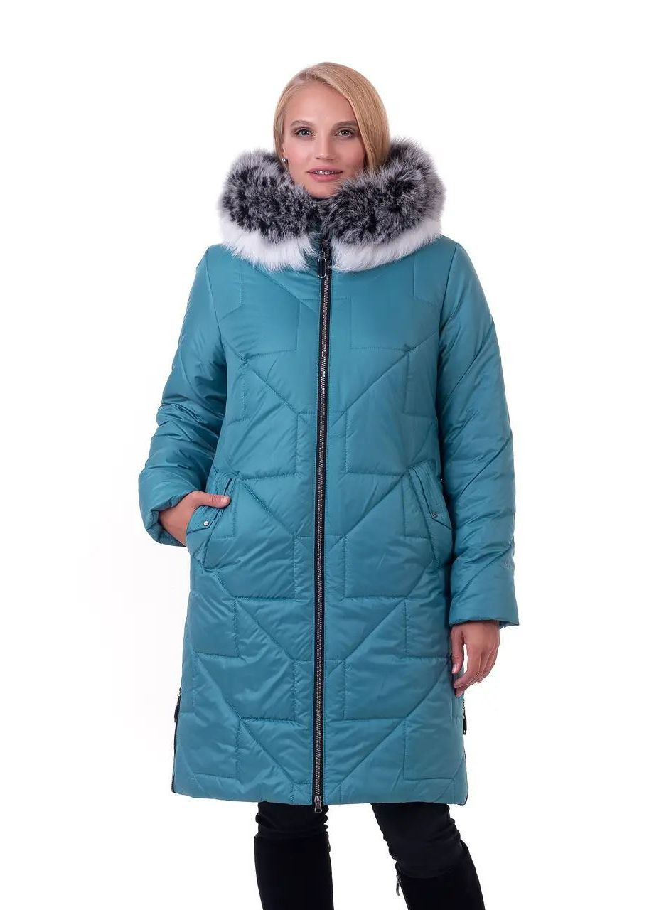 М'ятна зимня зимова жіноча куртка великого розміру SK