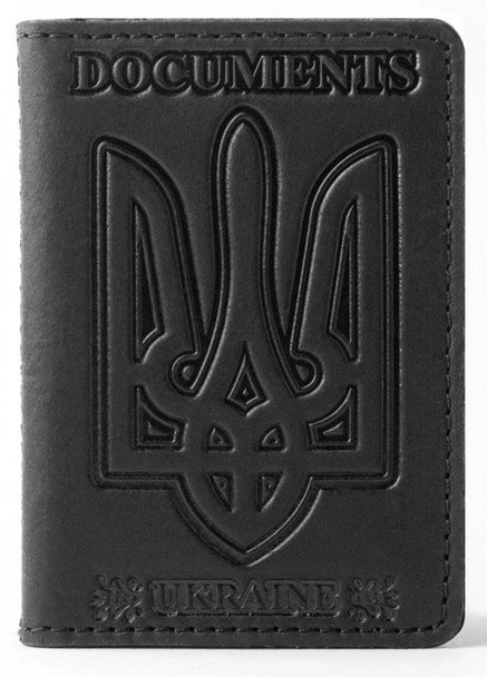 Кожаная обложка на id паспорт, для документов (права, техпаспорт) Villini 017 Черный Martec (259164680)