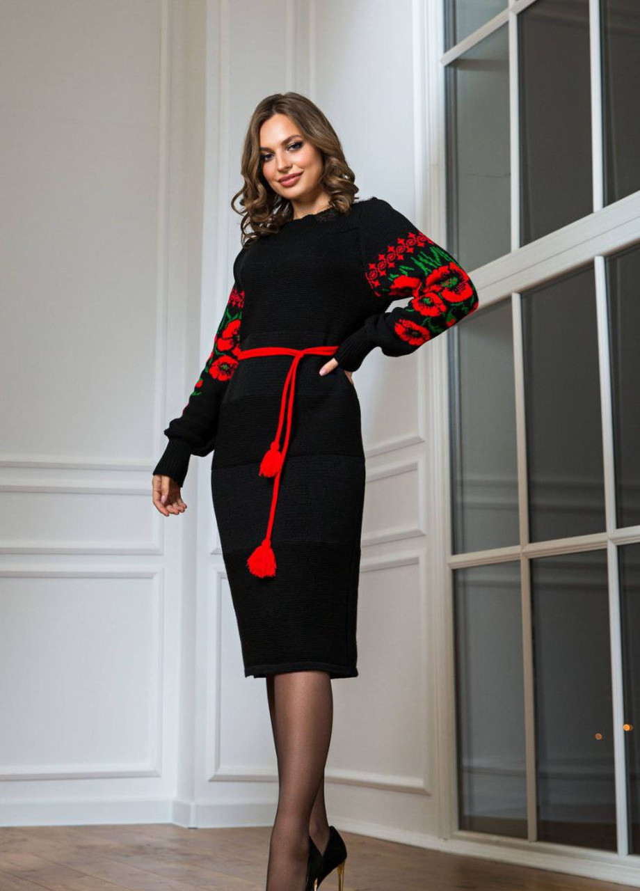 Червона сукня вязана любава червона Guash