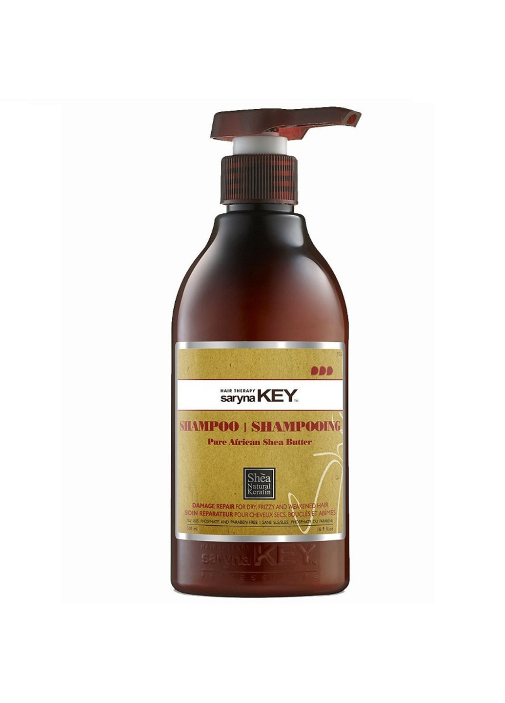 Восстанавливающий шампунь Damage Repair Pure African Shea Shampoo 500 мл Saryna Key (276777712)