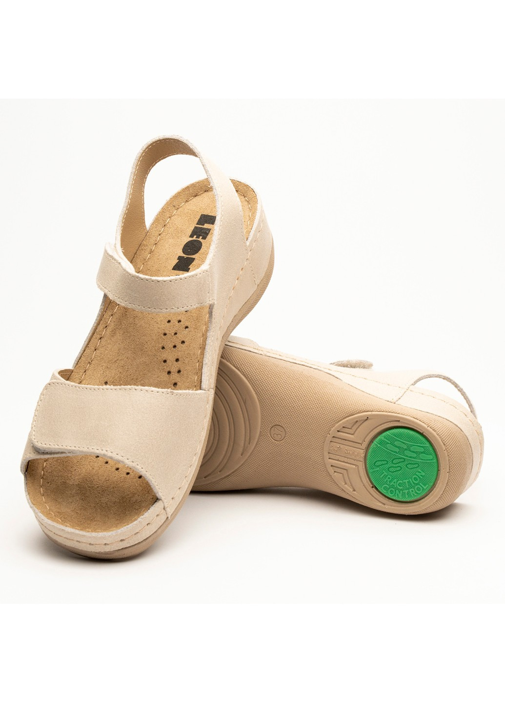 сандалии женские кожаные beti 935, beige Leon