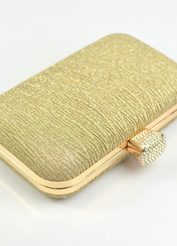 Золотистий маленький вечірній клатч бокс на ланцюжку, парадна випускна міні сумочка на плече No Brand (266701142)