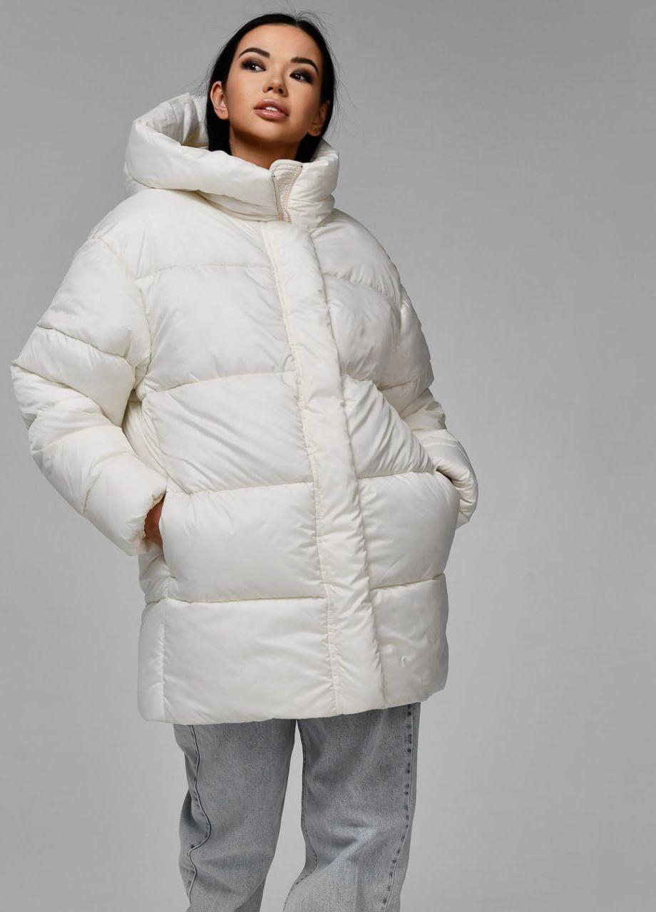 Молочна зимня жіноча зимова куртка X-Woyz