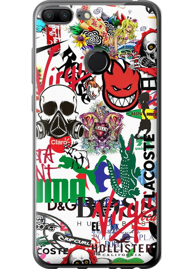 Силіконовий чохол 'Many different logos' для Endorphone Huawei Honor 9 Lite (257878377)