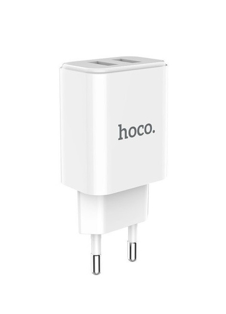 Сетевое зарядное устройство - Victoria 2USB (2.1A, адаптер) - Белый Hoco c62a (259301304)