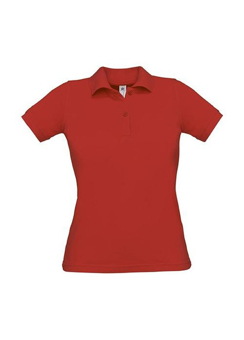 Красная женская футболка-поло B&C
