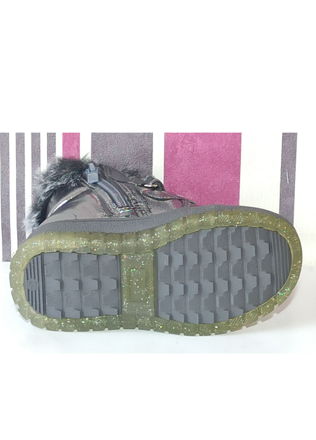 Зимові черевики для дівчинки на овчині Н220 23-15,3см 24-15,8см 25-16,7см Clibee (263519436)