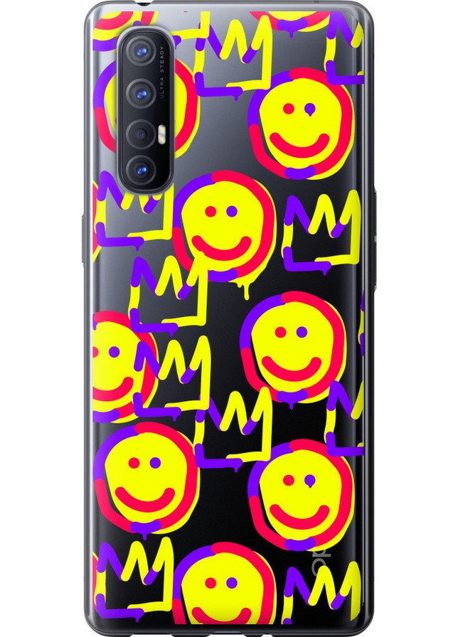 Силиконовый чехол 'Смайлики v2' для Endorphone Oppo Reno 3 Pro (258212086)