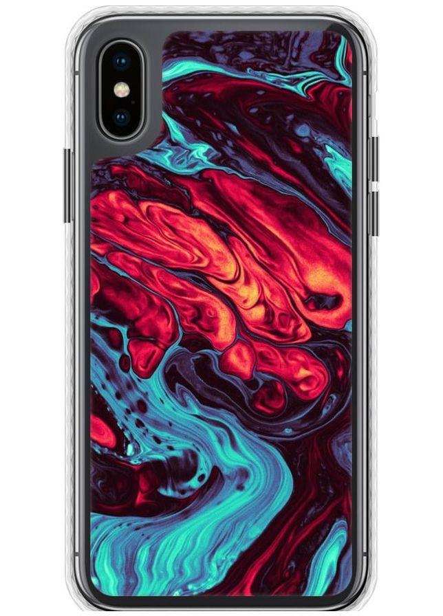 Чохол Bumper чохол 'Синя червона абстакція' для Endorphone Apple iPhone XS (276317962)