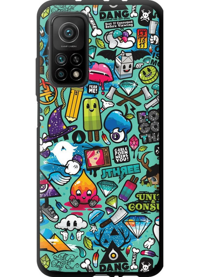 TPU чохол 'Стікер бомбінг 1' для Endorphone Xiaomi Mi 10T Pro (257793848)