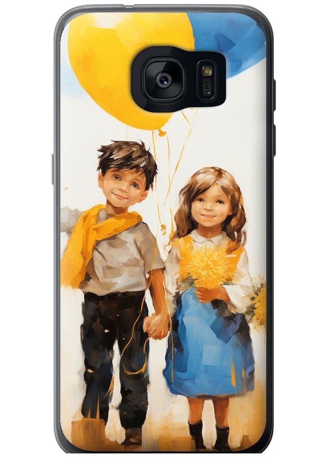 Силиконовый чехол 'Дети с шариками' для Endorphone Samsung Galaxy S7 Edge G935F (267236088)