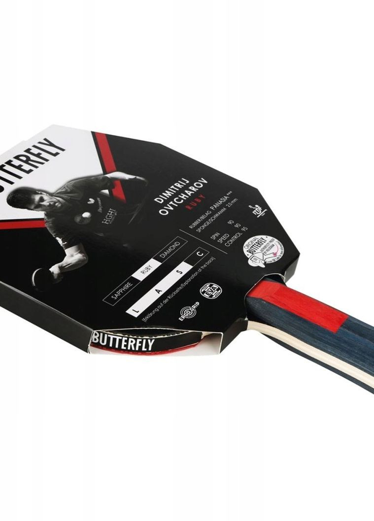 Ракетка для настільного тенісу Ovtcharov Ruby 85227 Butterfly (262087493)
