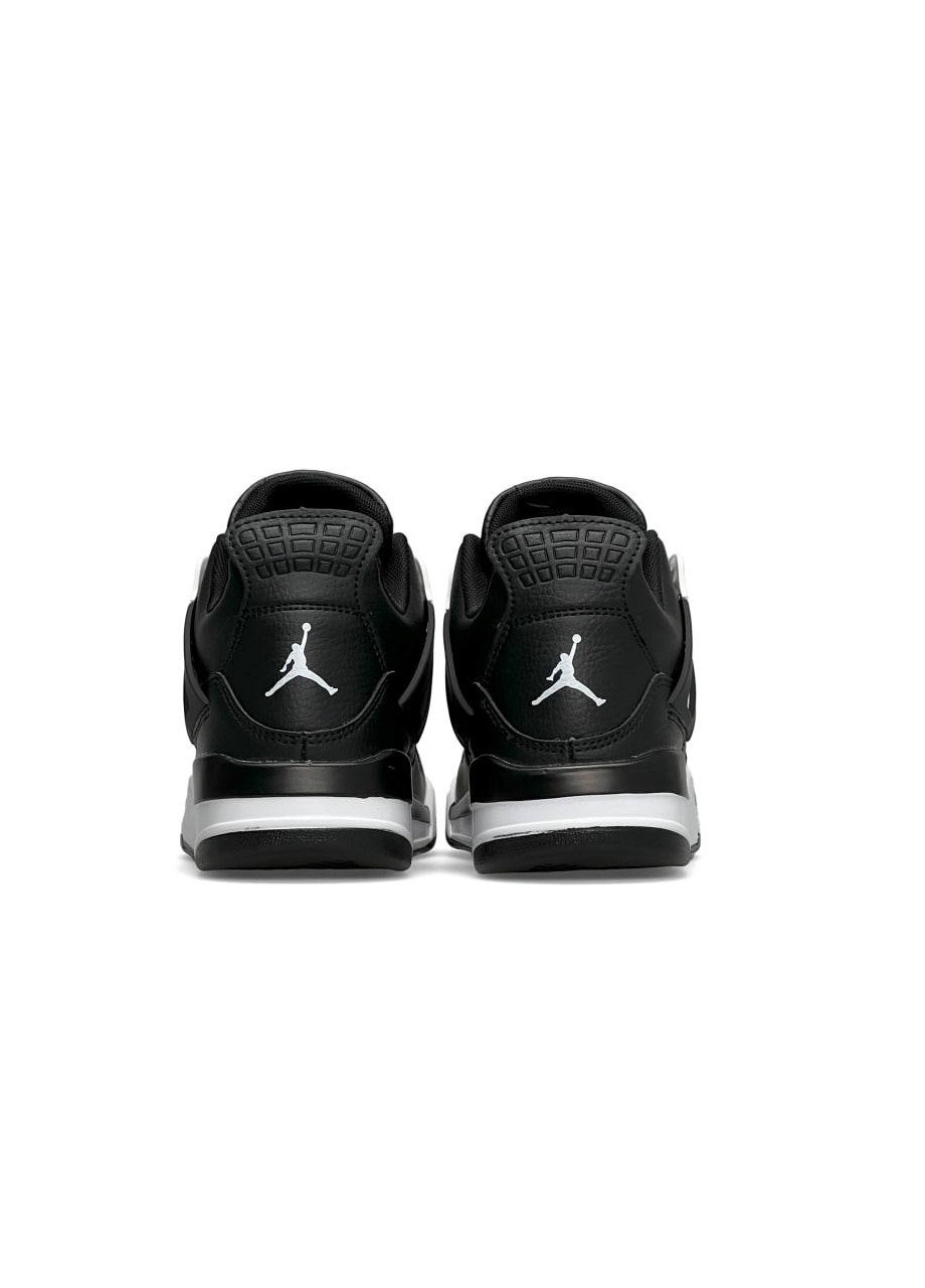 Чорні осінні кросівки жіночі, китай Nike Air Jordan 4 Retro All Black White