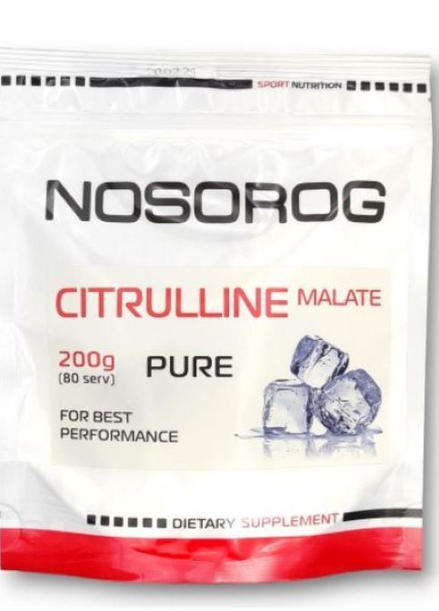 Цитрулін Citrulline Malate 200г Nosorog Nutrition (277697520)