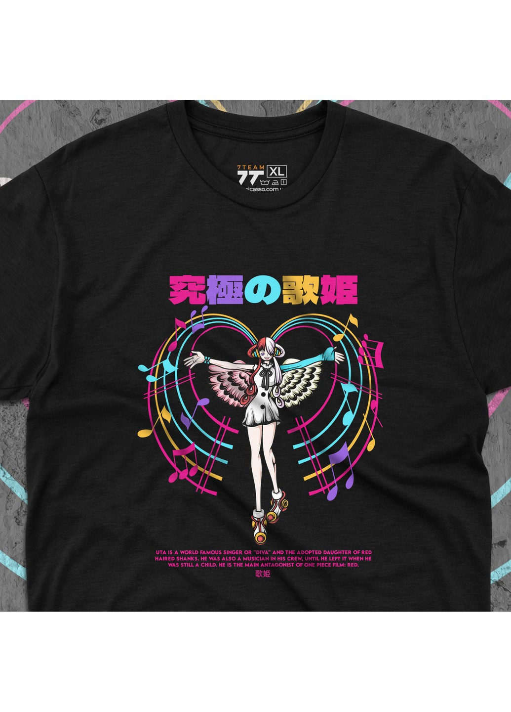 Черная футболка c принтом ван пис - uta No Brand