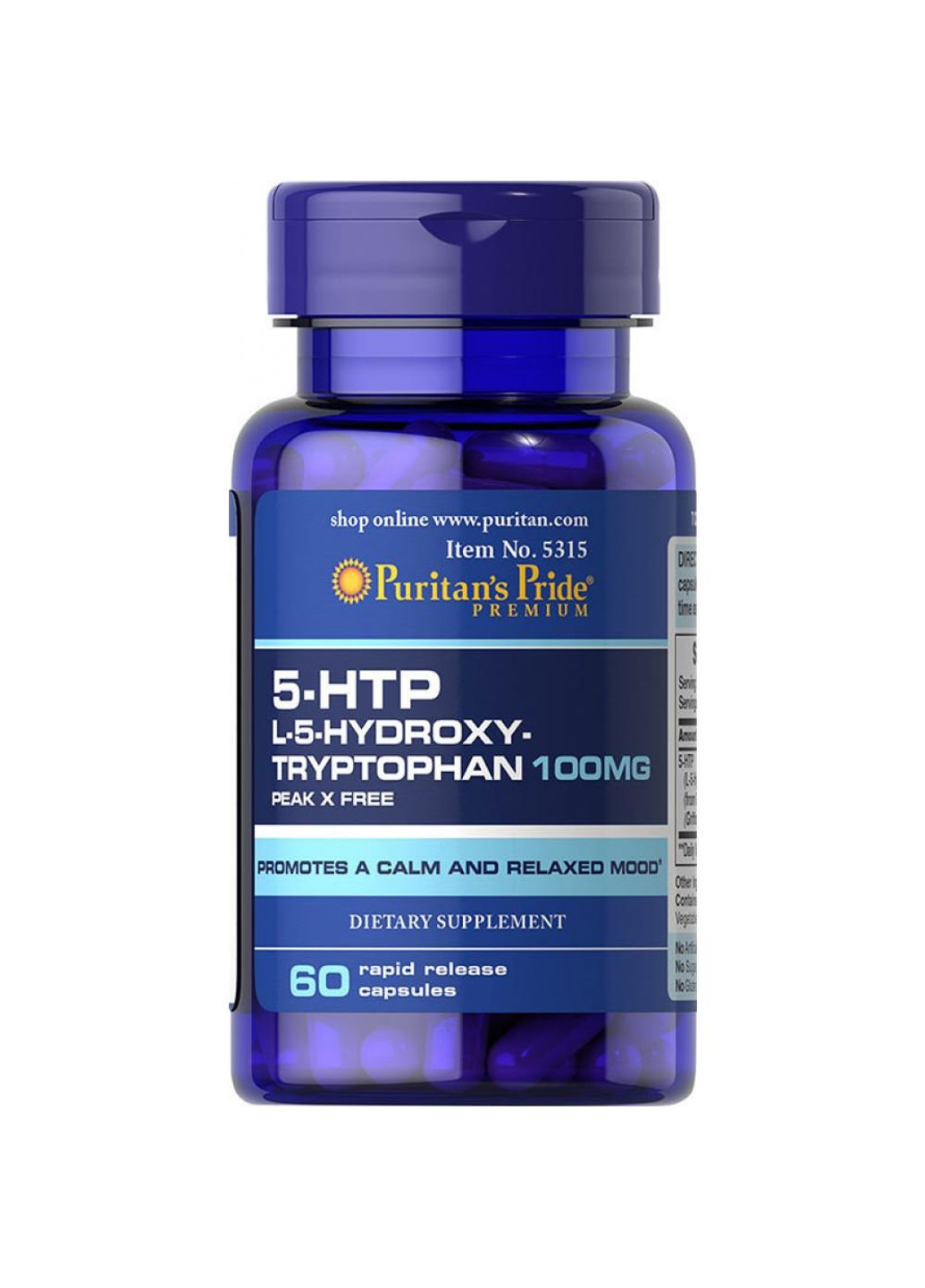 Гідрокситриптофан Екстракт Гриффонії 5-HTP 100 мг Puritans Pride (278040421)