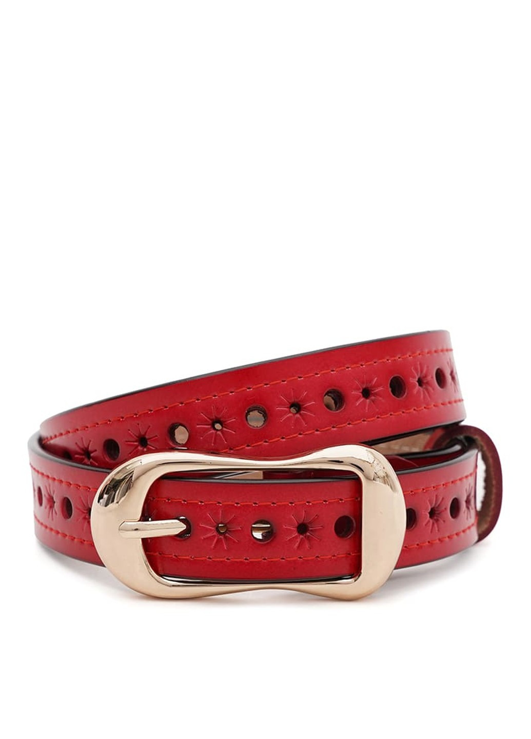 Женский кожаный ремень CV1ZK-019r-red Borsa Leather (266143301)