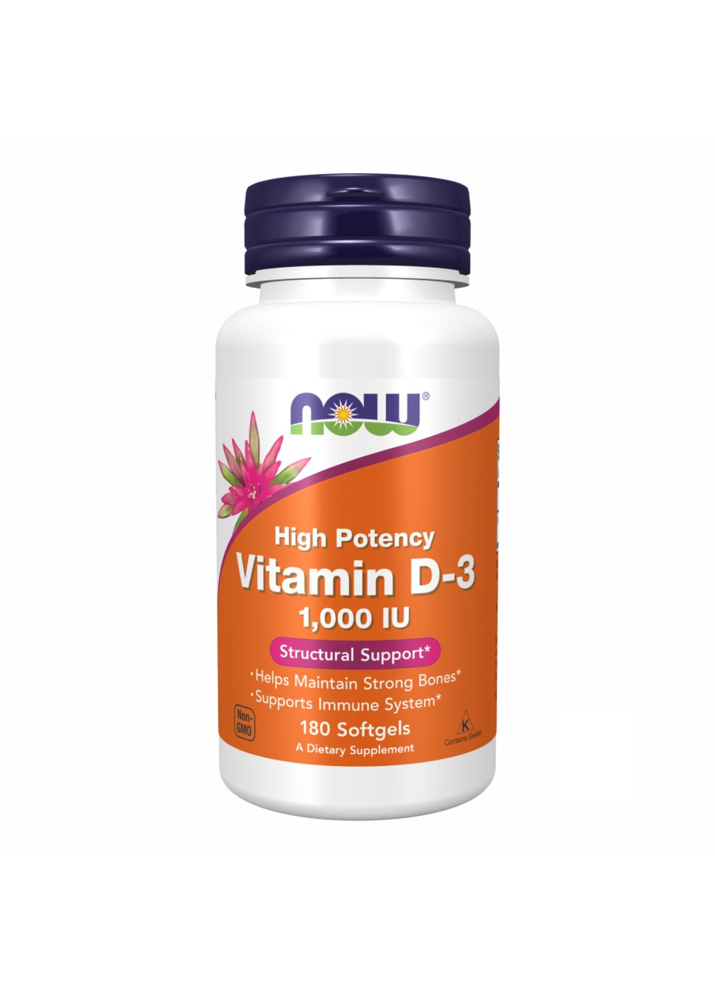 Витамин Д3 Высокоактивный D-3 1000 IU - 360 капсул Now Foods (269712660)