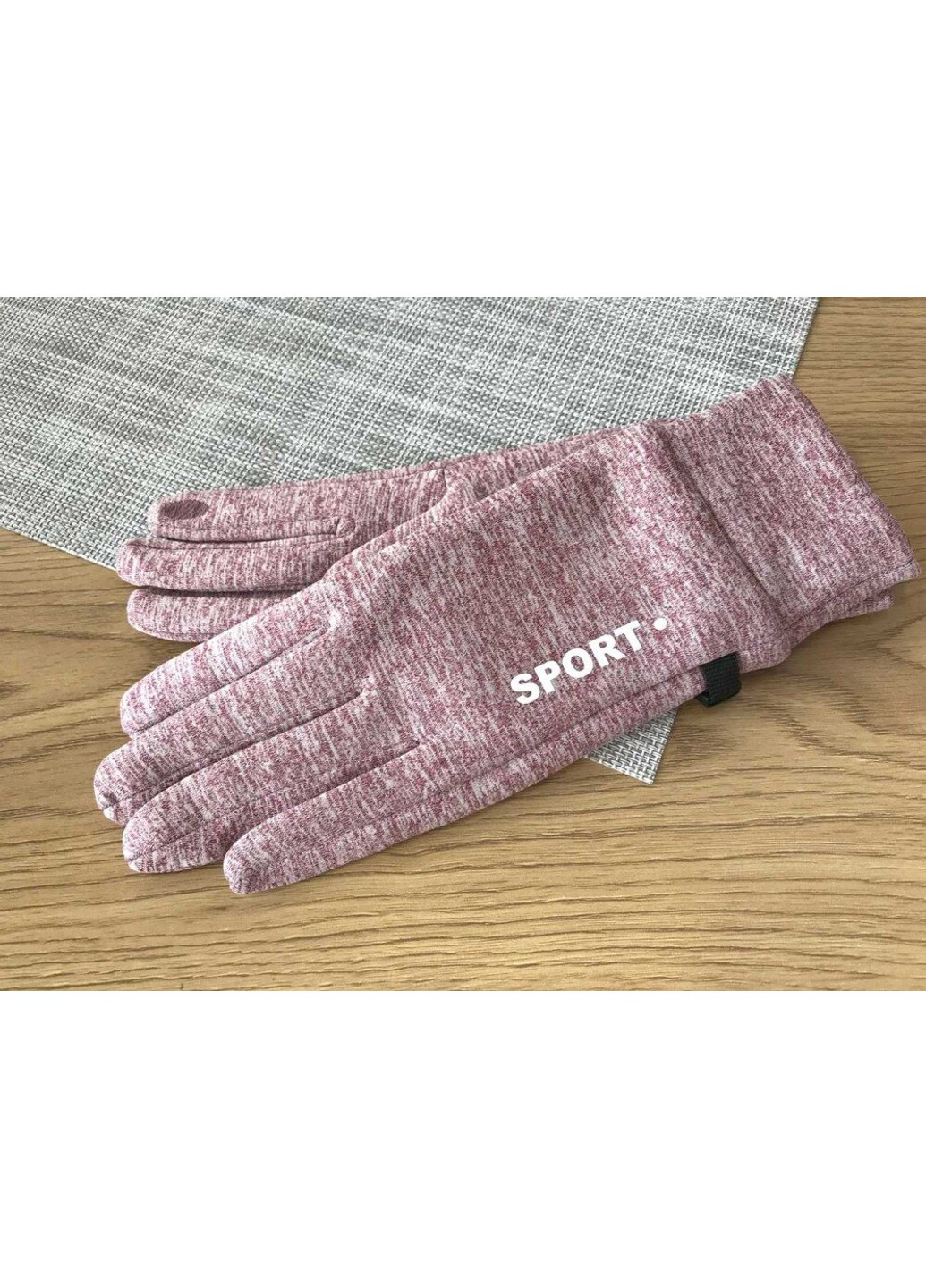 Женские розовые сенсорные стрейчевые перчатки 5171-1s2 М BR-S (261486848)