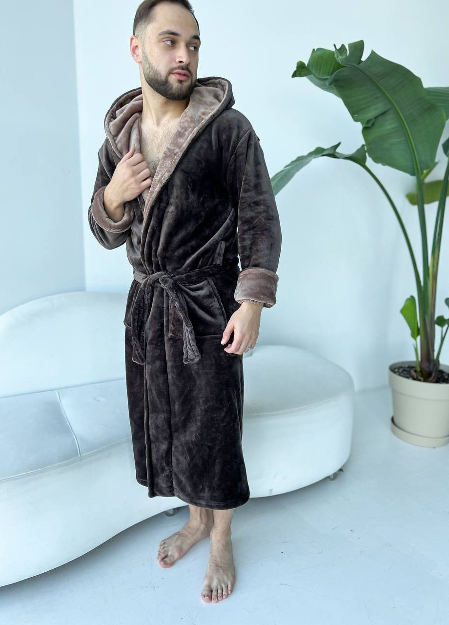 Теплый мужской халат с капюшоном Vakko (267431051)