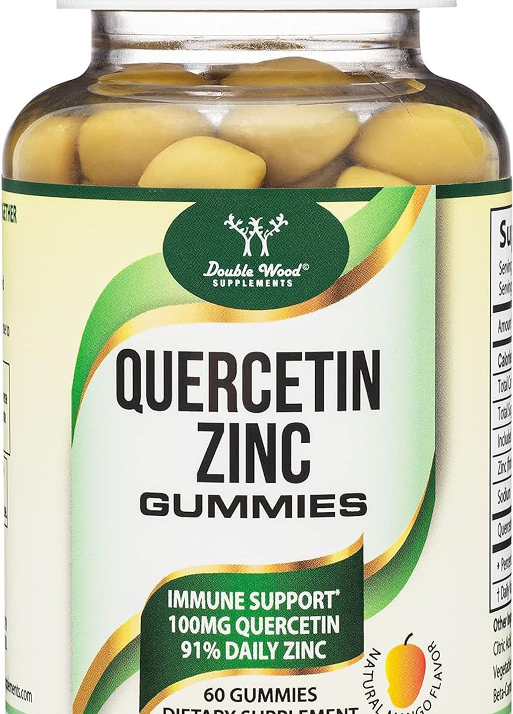 Кверцетин и цинк Quercetin + Zinc Gummies 60 Gummies Double Wood Supplements (275333259)