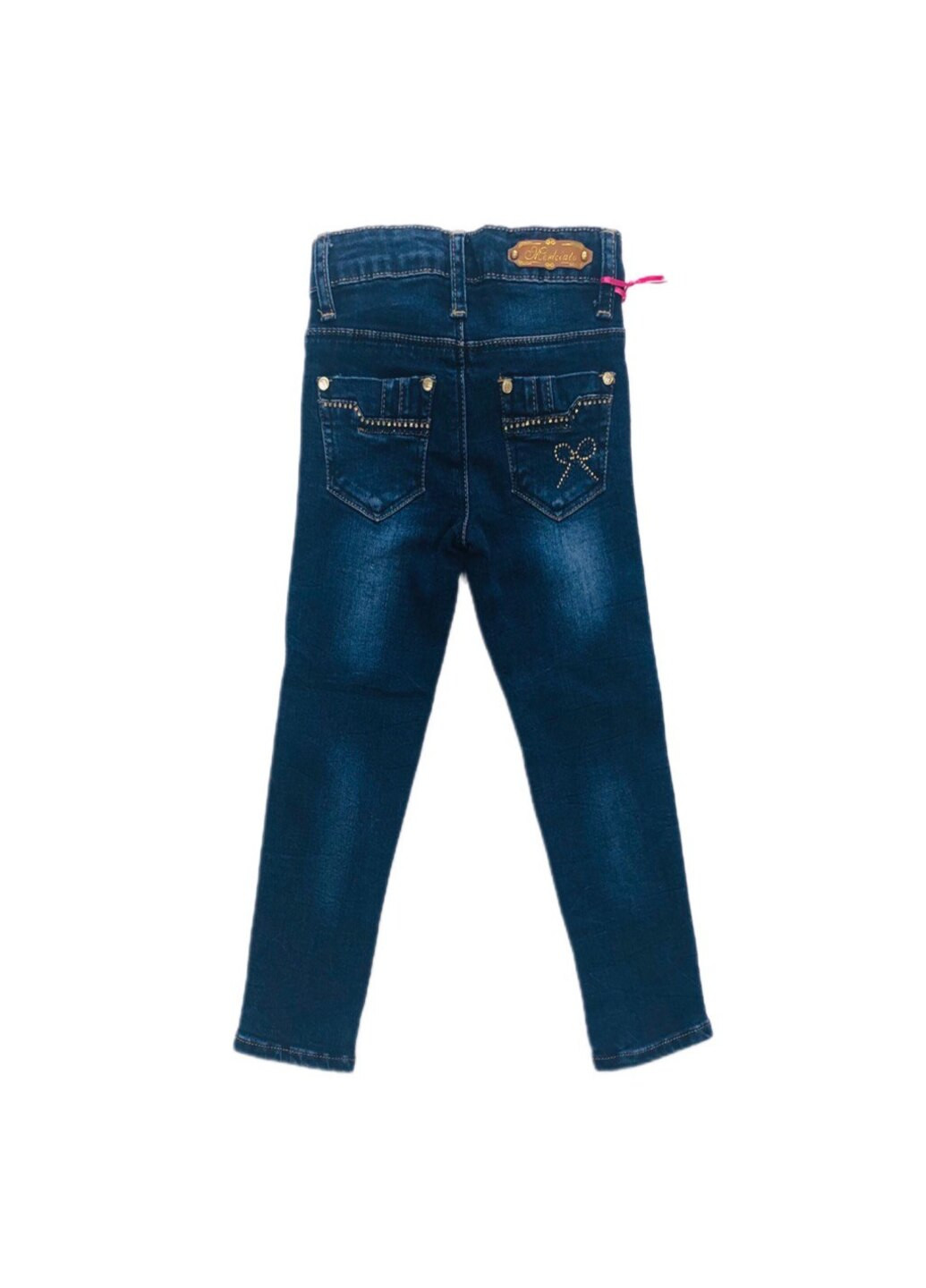 Синие демисезонные джинсы для девочки Merkiato