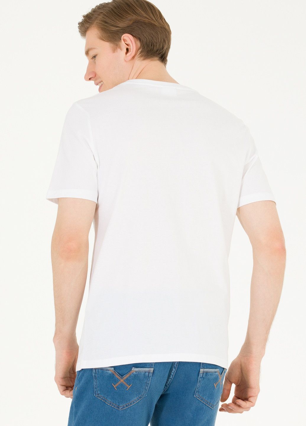 Белая футболка-футболка u.s.polo assn мужская для мужчин U.S. Polo Assn.