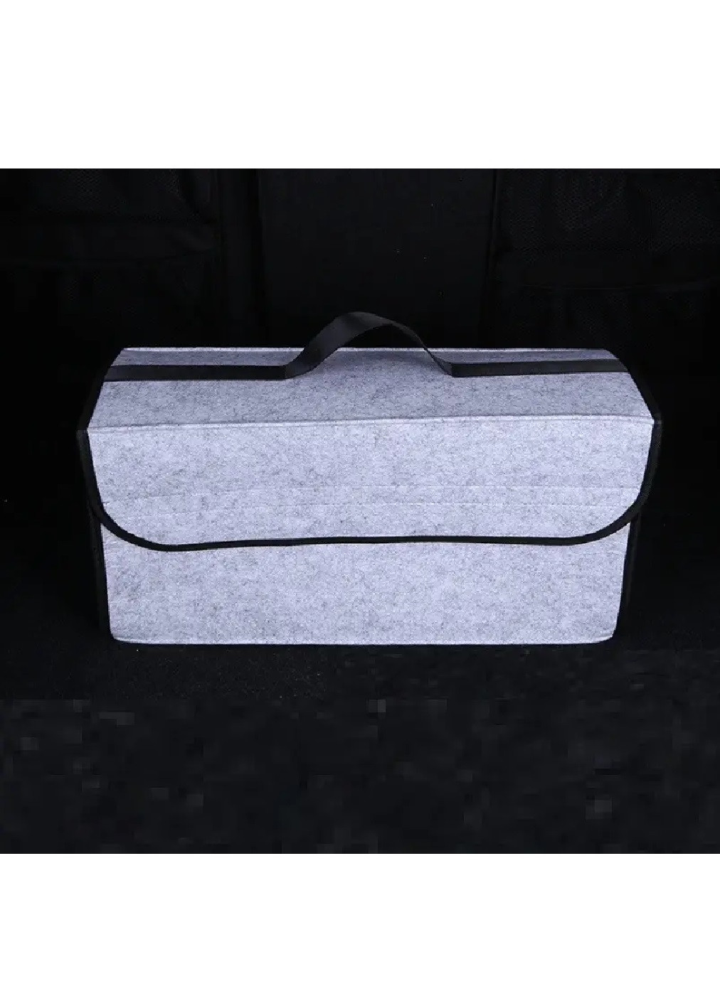 Автомобільний компактний місткий органайзер в багажник штучна повсть 50х25х15 см (475089-Prob) Світло-сірий Unbranded (261487059)