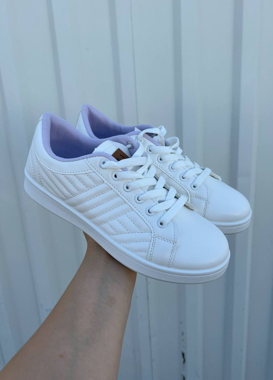 Білі осінні кросівки жіночі, китай Stilli White&Violet