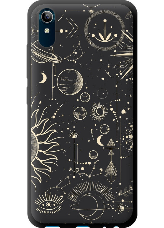 TPU чорний чохол 'Фаза місяця' для Endorphone Vivo Y91C (258085206)