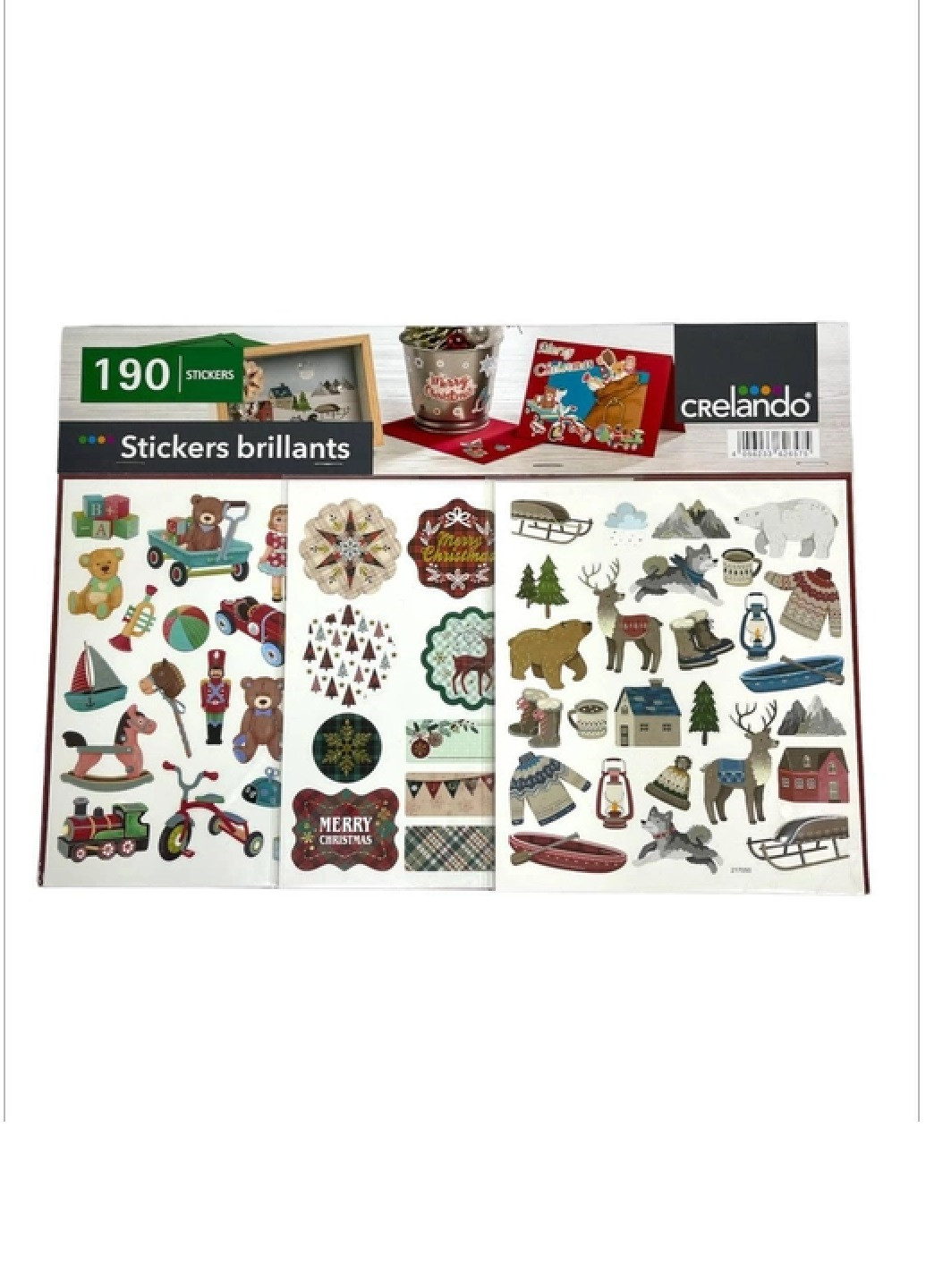 Набір новорічних наклейок 190 шт. Crelando (268369380)