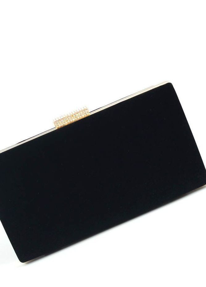 Велюровая вечерняя маленькая сумка клатч на цепочке черная выпускная мини сумочка на плечо No Brand (267229417)