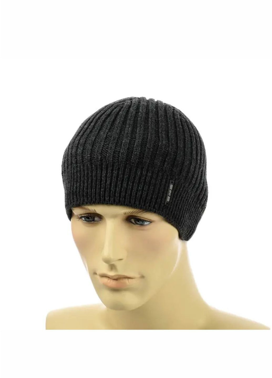 Мужская зимняя шапка на флисе No Brand мужская шапка без отворота (276534535)