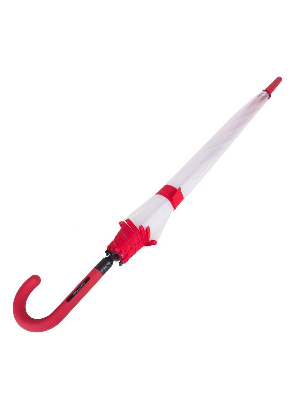 Зонт-трость прозрачный женский полуавтомат Pure 7112-red FARE (262976062)