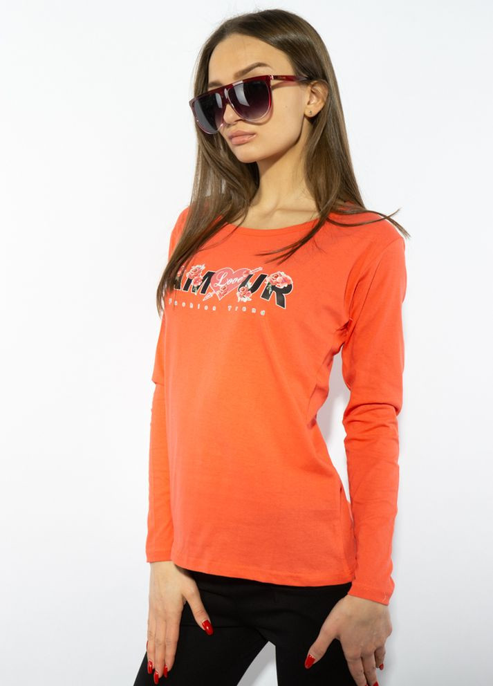 Лонгслив женский с принтом (Коралловый) Time of Style (261922388)