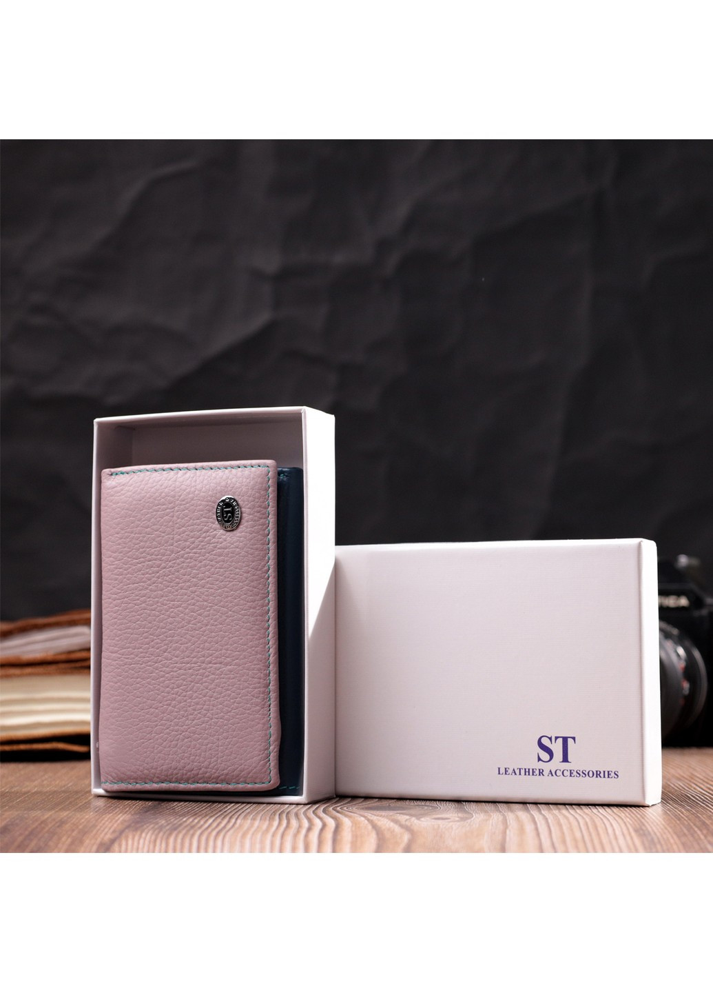 Элегантный женский кошелек из качественной натуральной кожи 19462 Разноцветный st leather (277980516)