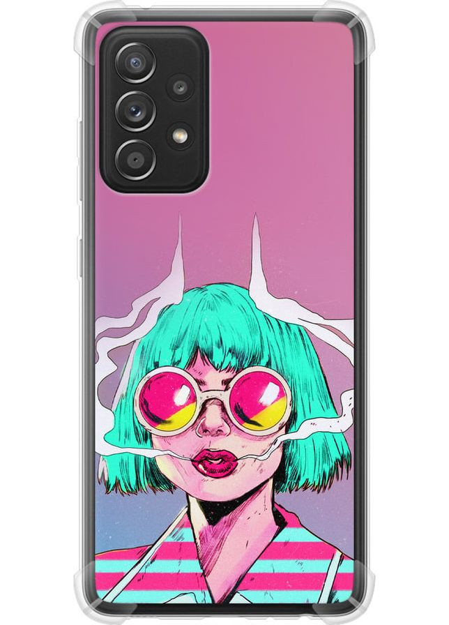 Силіконовий протиударний с посиленими кутами чохол 'Поп арт дівчина' для Endorphone Samsung Galaxy A52s 5G A528B (276192148)