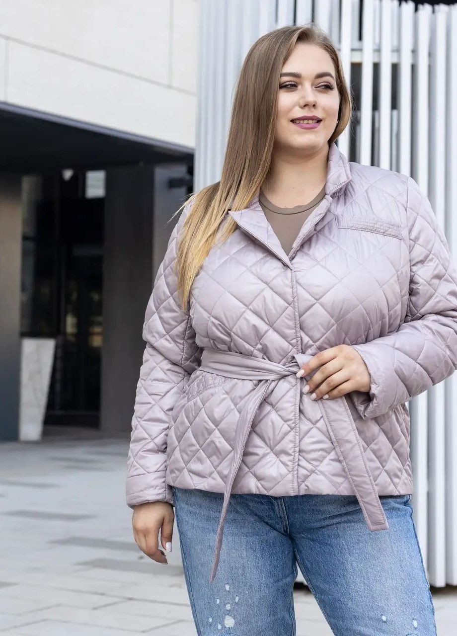Лавандова демісезонна жіноча куртка великого розміру демісезонна SK