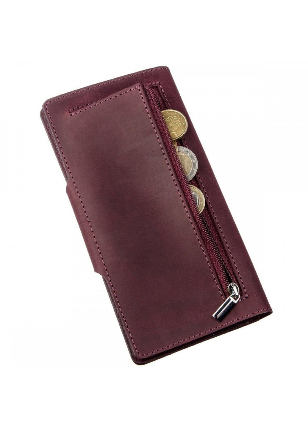 Жіночий гаманець з вінтажній шкіри 16178 Бордовий Shvigel (262453895)