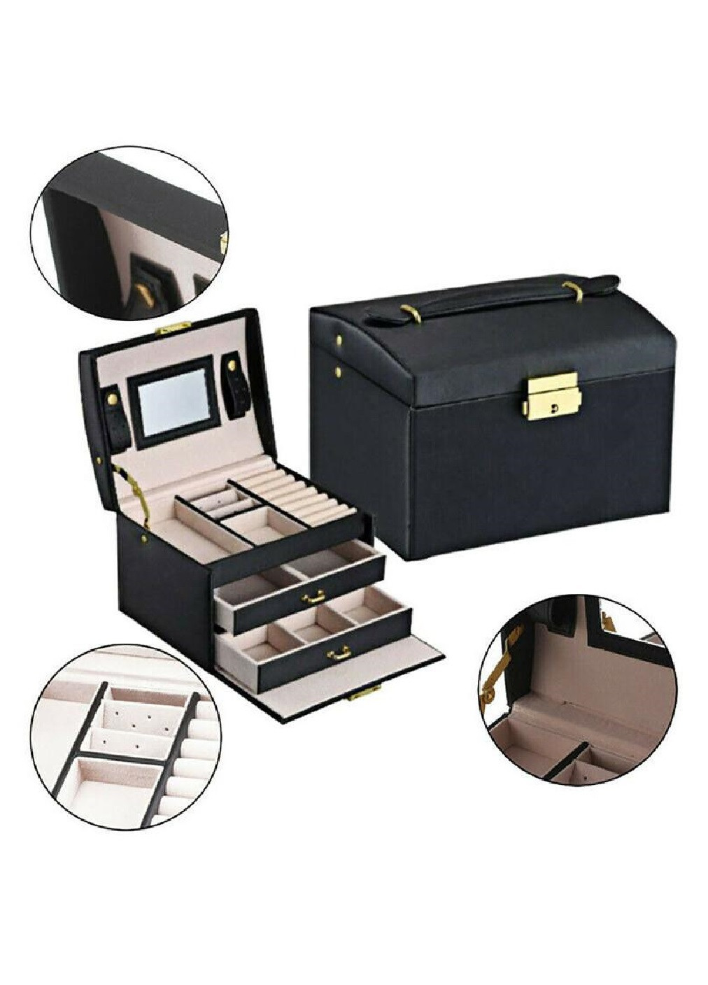 Шкатулка сундук органайзер коробка футляр для хранения украшений бижутерии 18х14х12.5 см (474648-Prob) Зеленая Unbranded (259203895)