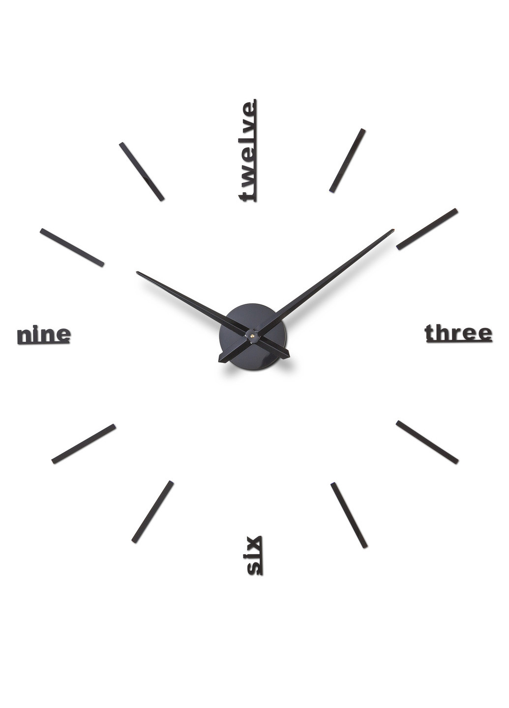 Великий настінний годинник d90-120см Text чорний Auriol (277993673)