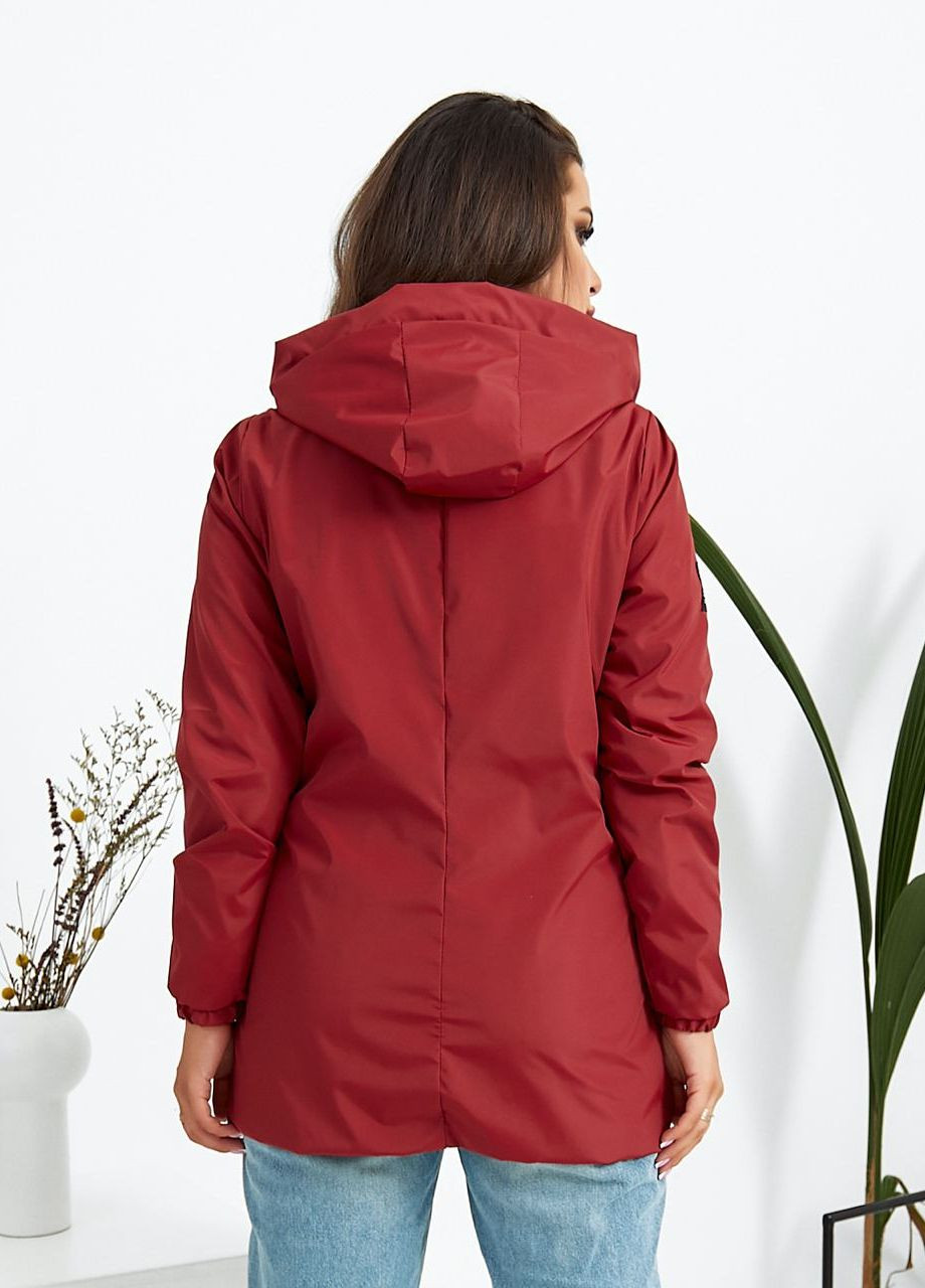 Бордова женская куртка из плащевки р.56-58 322725 New Trend