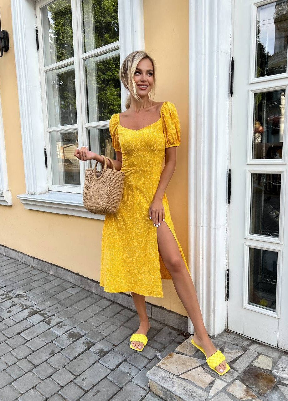 Жовтий кежуал сукня Larionoff